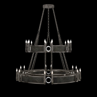 Mirage 24 - Light Wagon Wheel Chandelier