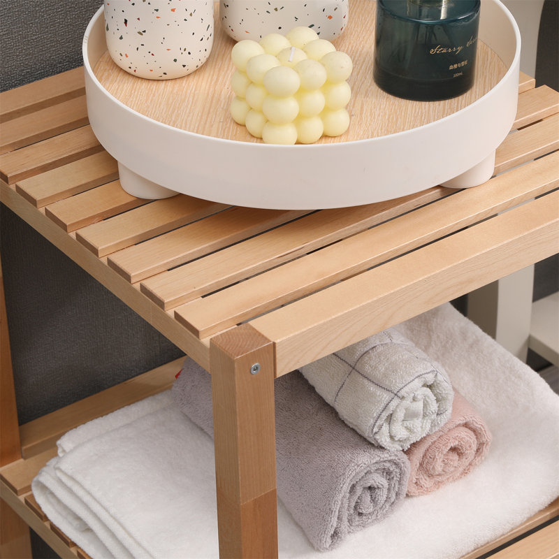 Marlice Solid Wood Bathroom Shelves
