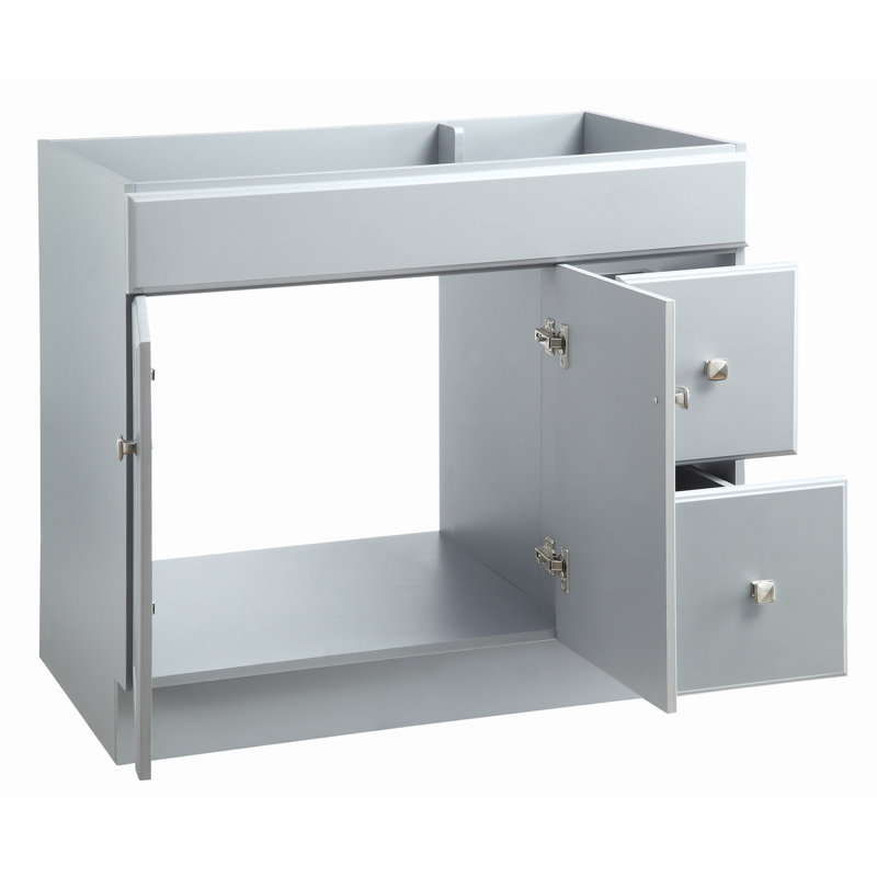 Meuble-lavabo entièrement assemblé de 36 po Wyndham, Gris