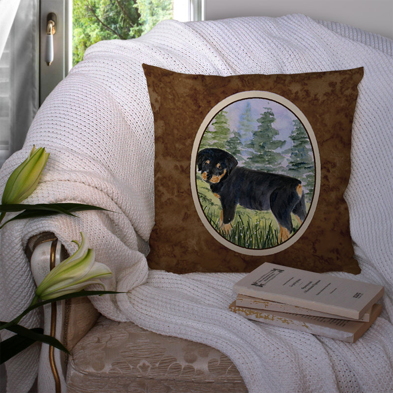 Coussin décoratif intérieur/extérieur moderne rottweiler
