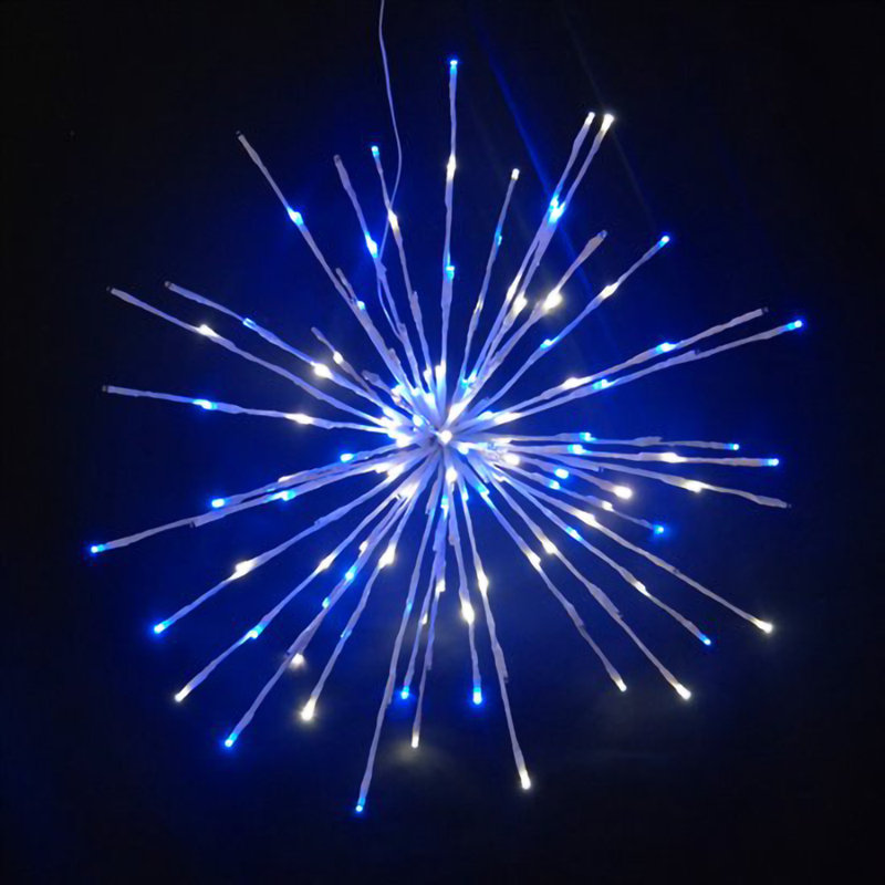 200 lanternes 200 lumières, Blanc pur / bleu, H 24 po x L 24 po x l 24 po