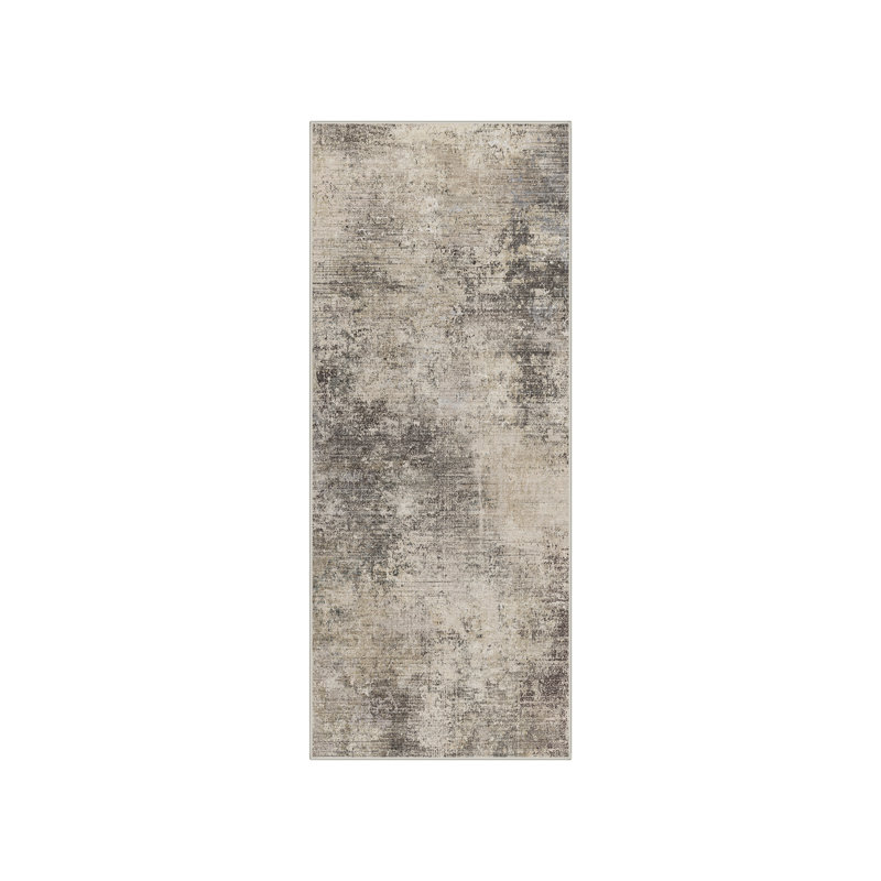 Tapis d'intérieur lavable à la machine avec envers antidérapant Aura, Runner 2'5" x 8'