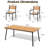 6 - Person Aluminum Patio Dining Set With Stackable Chairs And Umbrella Hole-1361957245