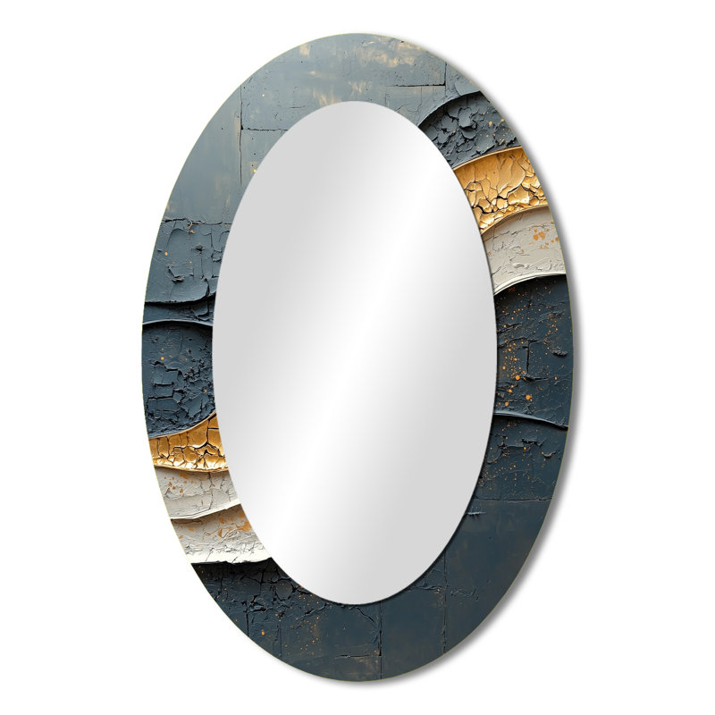Miroir mural ovale doré noir, 36 po x 24 po