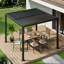 Pergola d'extérieur en aluminium avec toit ajustable Elowen 10 pi x 10 pi-131236200