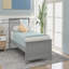 Lit plateforme en bois simple, gris-138197542