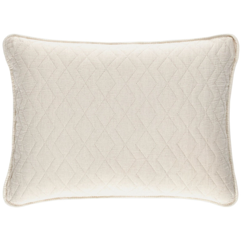 Birdie Quilted Sham, Full / Double, Natural