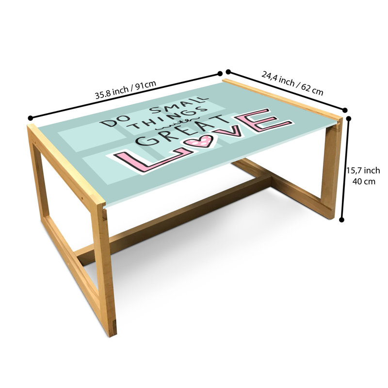 Jafeth Trestle Coffee Table, 40cm H x 91cm W x 62cm D
