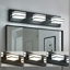 Barre d'éclairage à DEL pour meuble-lavabo à DEL 5 tasses, noir mat-591739426-601154902-601154897