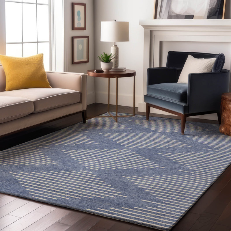 Tapis géométrique Premium lavable à la machine Colmenero AMF1016, Rectangle 10 pi x 14 pi