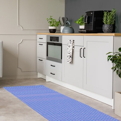 Tapis zone mauve claire losanges