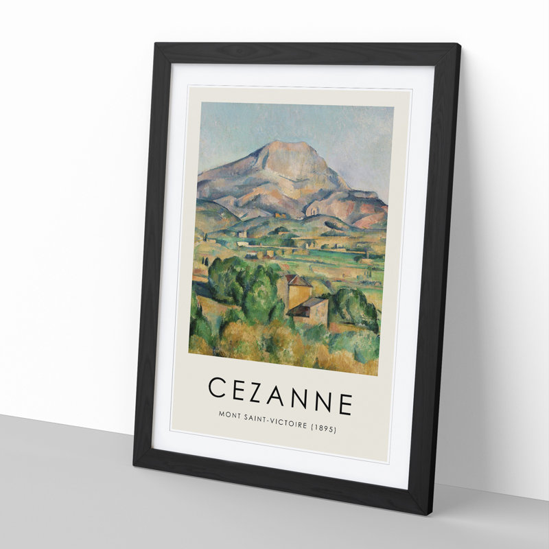 Mont Sainte Victoire Vol.1 by Paul Cezanne - Picture Frame Painting, 65cm H x 48cm W x 2cm D, Black