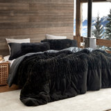 Midnight Black Badland Wolf Coma Inducer Oversized Comforter Set
