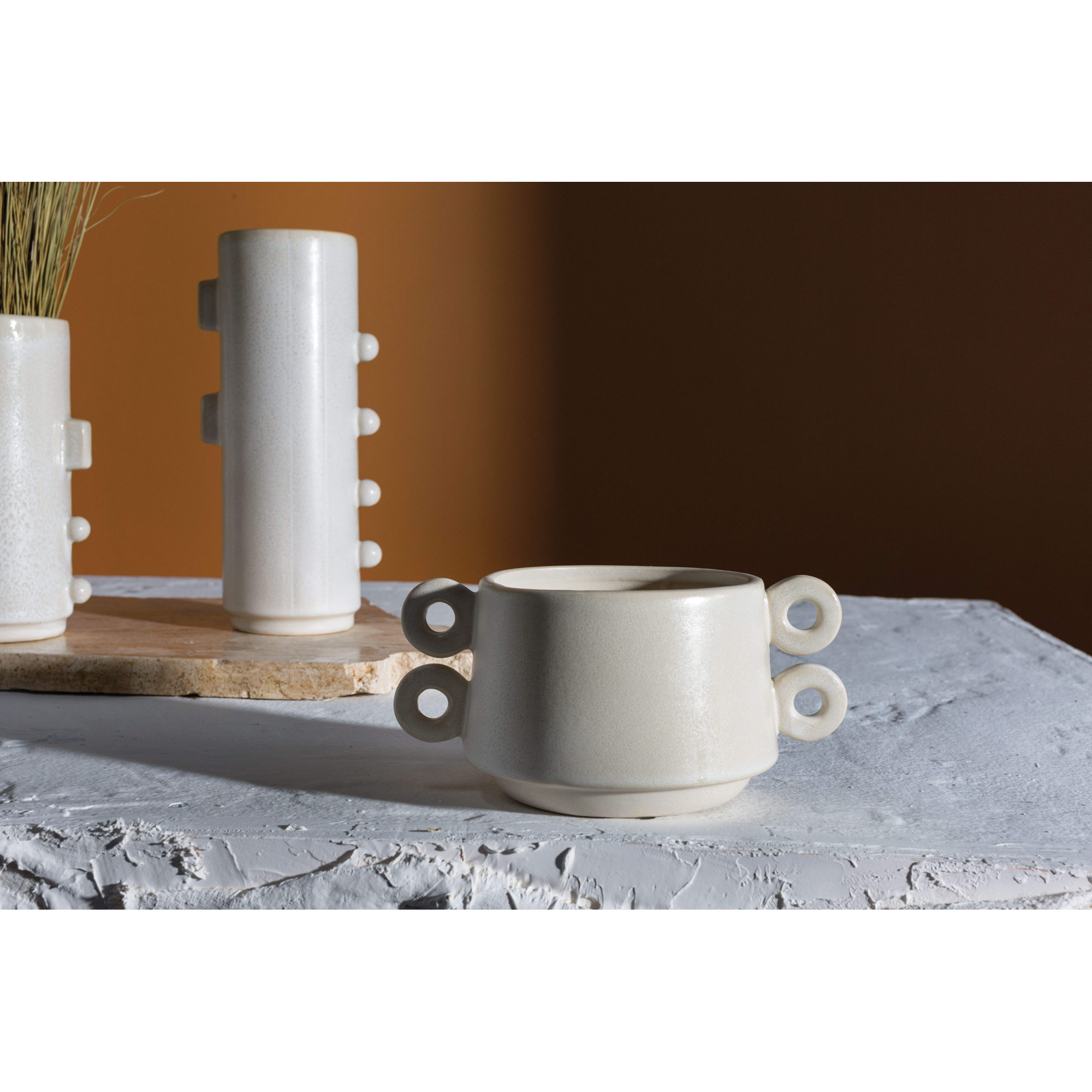 White 3.5" Ceramic Table Vase