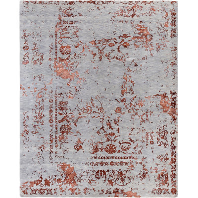 Overdyed One-of-a-Kind Rectangle 8'4" X 10'2" Hand Knotted Area Rug
