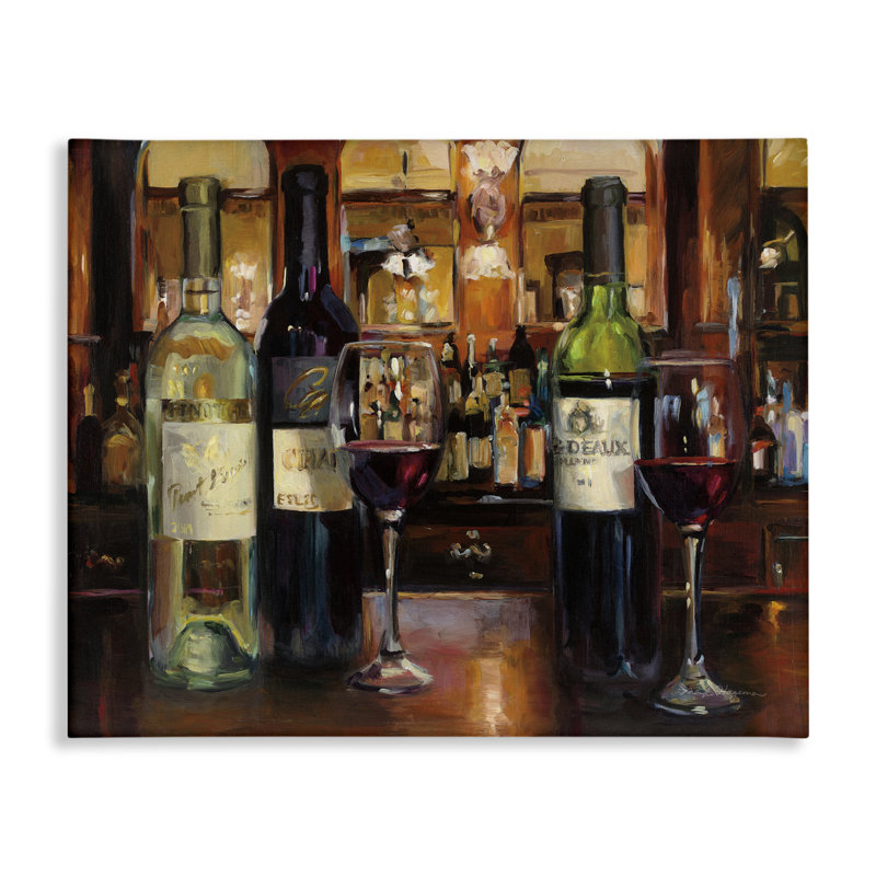 Reflection of Wine Bottles Canvas Art by Marilyn Hageman, 24" H x 30" W