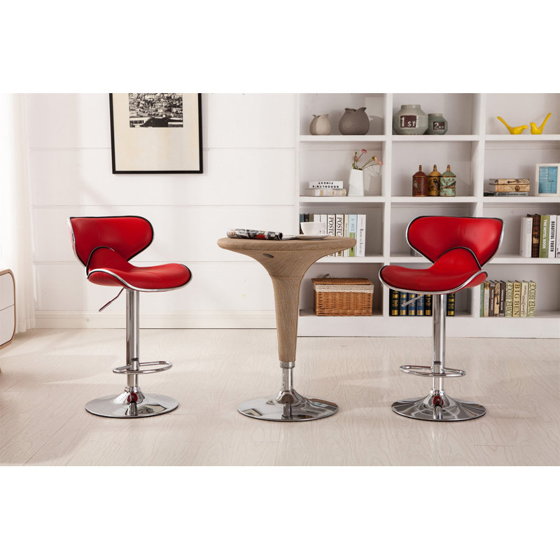 Ensemble de 2 tabourets de bar Upholstery Airlift, Rouge