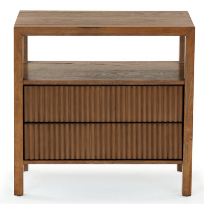 Dorchester 2 Drawer Reeded Nightstand