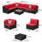 Accomac 6 - Person Modular Patio Conversation Set with Cushions-1568050301