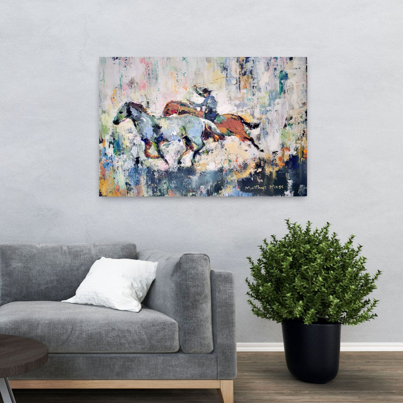 Art contemporain Art cheval contemporain, H 32 po x l 48 po
