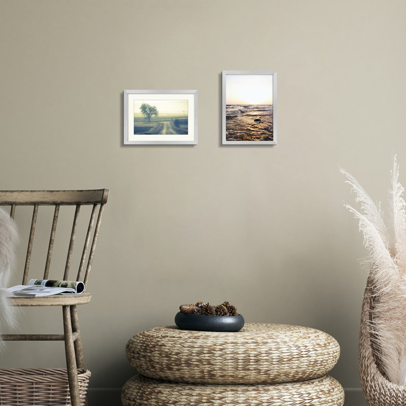 Cadre photo Drennon, Argent, 5 po x 7 po emmêlé à 4 po x 6 po