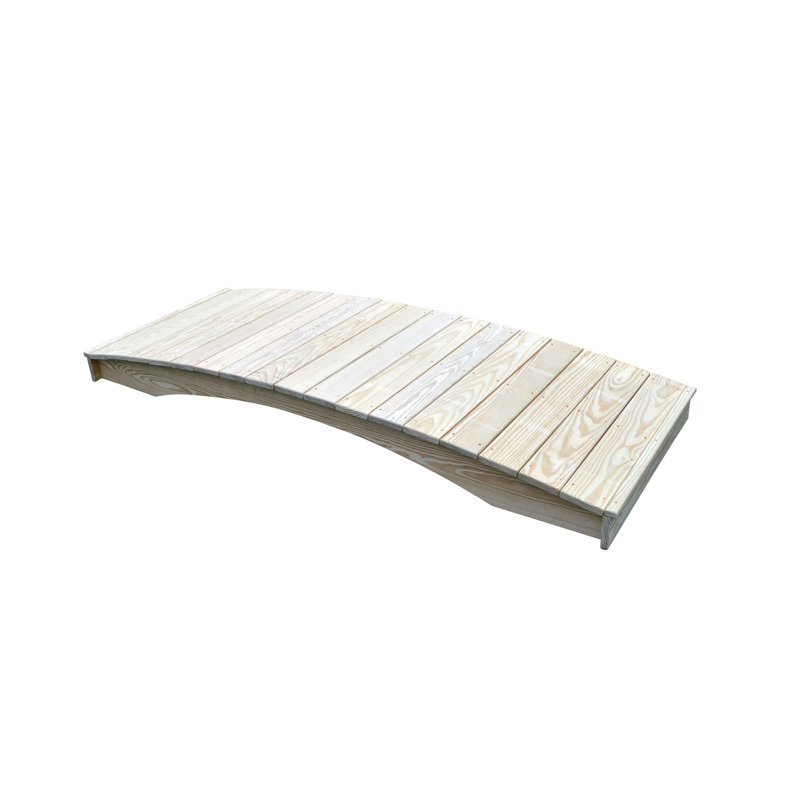 Plank Garden Bridge, Brut, H 10 po x l 48 po x P 36 po