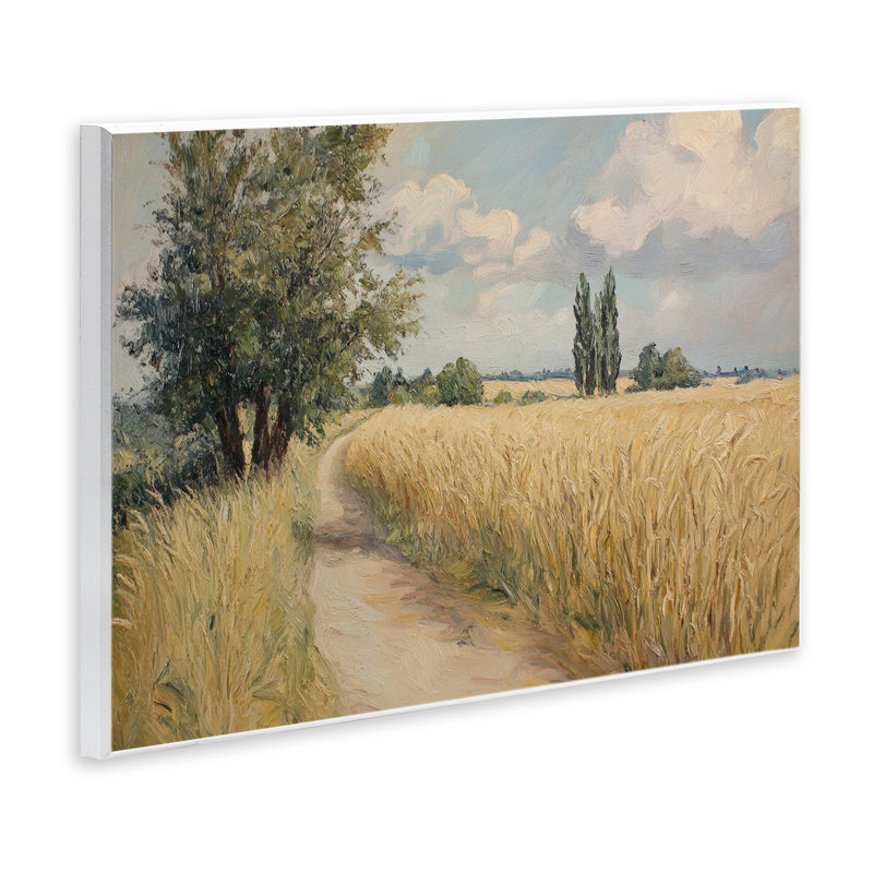 Plaque murale Quiet Path Through Wheat, design par Petal Prints Design, 13 x 19
