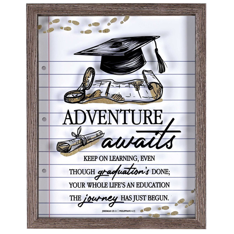 Framed Wall Art Grad Adventure Awaits