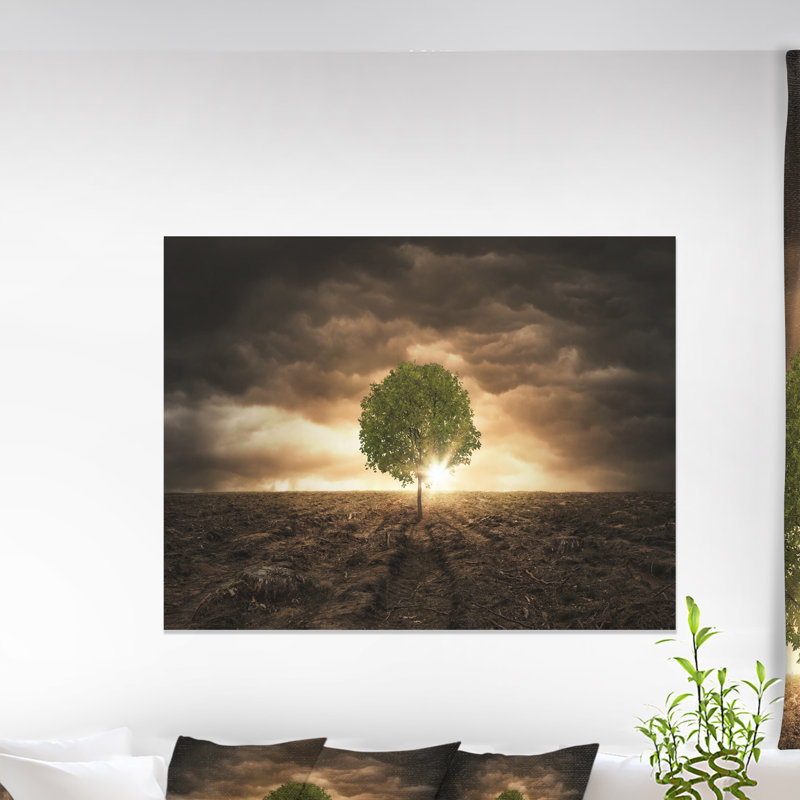 « n’tree », impression sous un motif ciel spectaculaire», H 16 po x l 32 po x P 1 po, Toile tendue