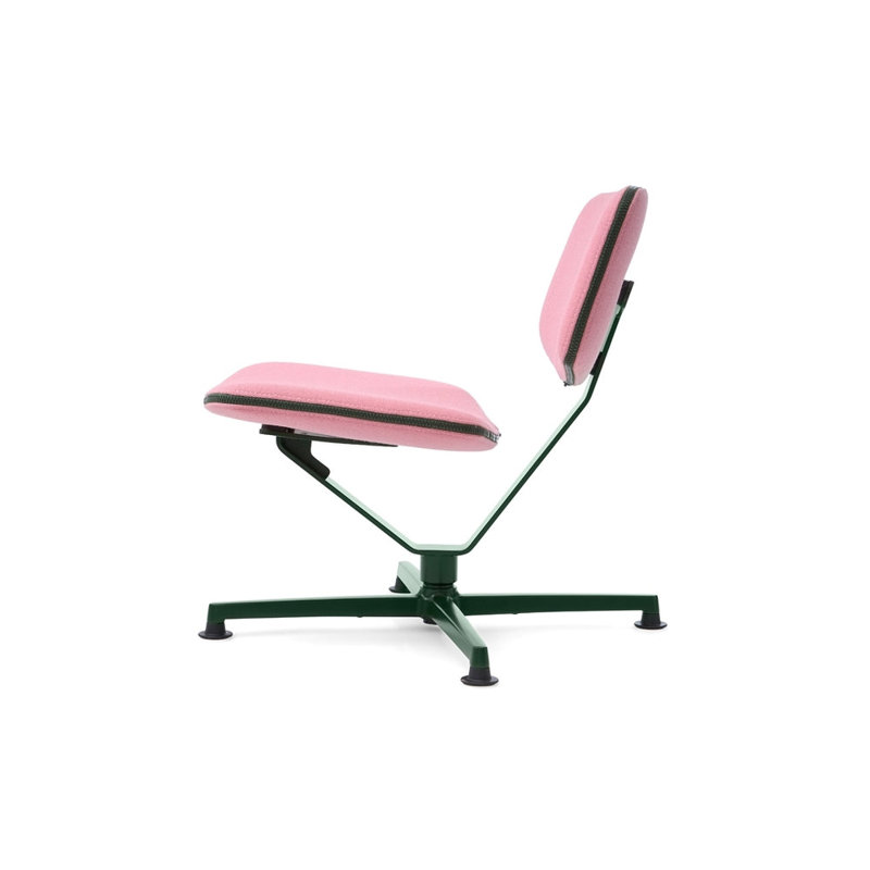 Arba Side Chair, Pink, Dark Green