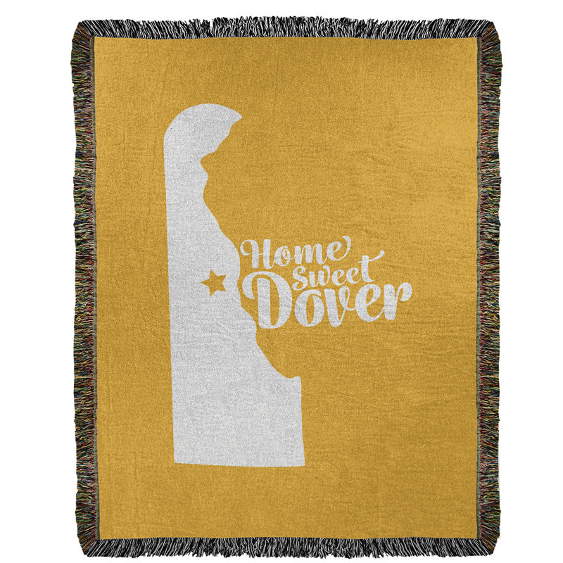 Jeté en coton tissé dover delaware, l 50 po x L 60 po, Jaune