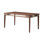 Dining room rectangular simple table Walnut Rectangular Solid Wood Top with Solid Wood Base Dining Table