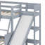 Lit superposé avec tiroirs, glissade, tablettes, échelle-573676691