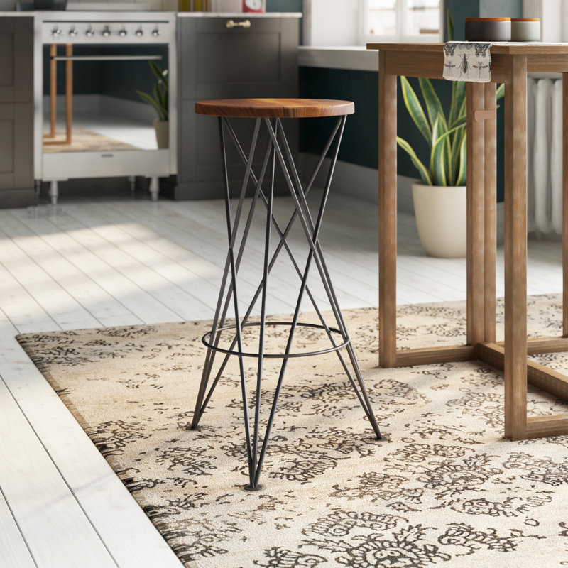Goodrich 77cm Bar Stool - Ganga Sheesham Wood
