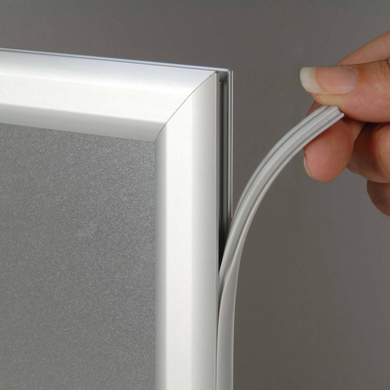 Silver Metal Beveled Picture Frame
