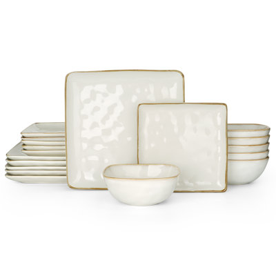 18 Piece Stoneware Dinnerware Set - Service for 6