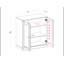Bibliothèque 100% bois massif à 3 tablettes avec portes, bibliothèque avec tablettes réglables, l 35,75 po x H 32 po-461208365