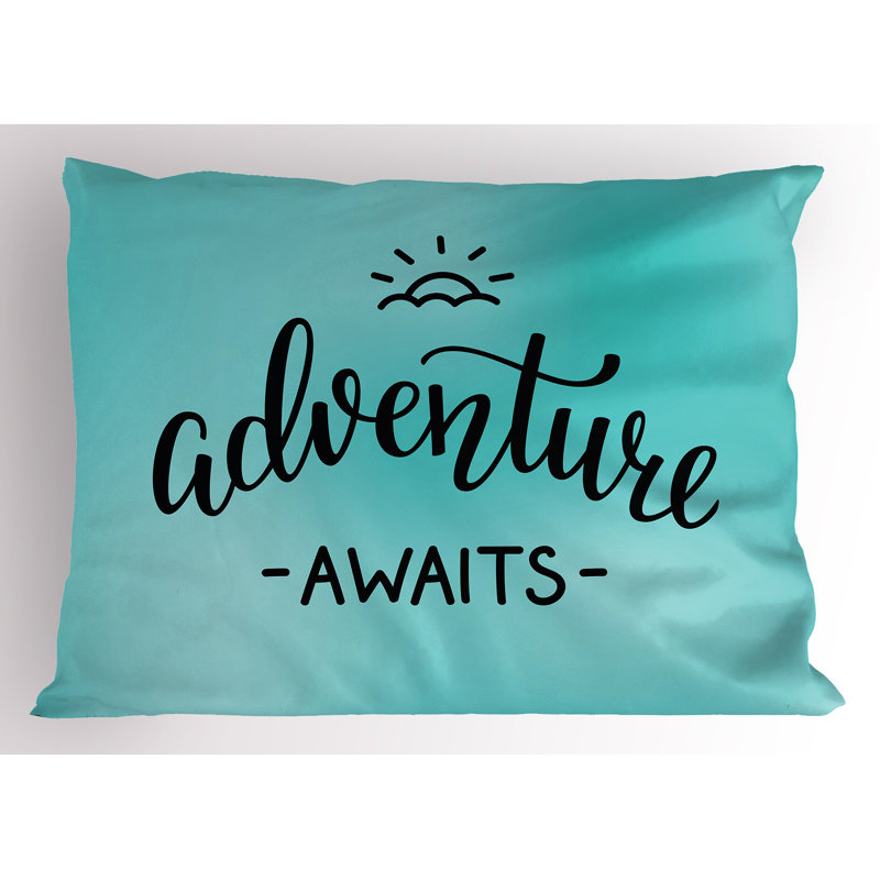 Ensemble de 2 taies décoratives Ambesonne Adventure bleu abstrait gris anthracite et turquoise, H 20 po x l 30 po