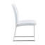 Chaises de salle à manger blanches élégantes et modernes surdimensionnées, revêtues de polyuréthane de haute qualité pour une sensation luxueuse