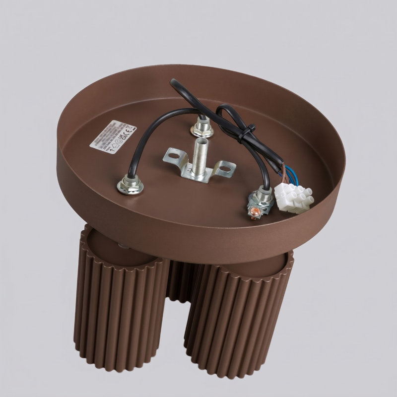 Karbon Aluminium Flush Mount, Brown, 19,5x19,5x18 cm