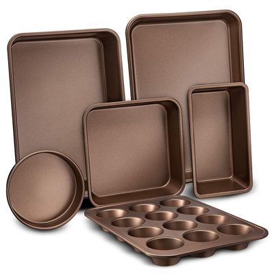 NutriChef 6 Piece Non-Stick Steel Bakeware Set