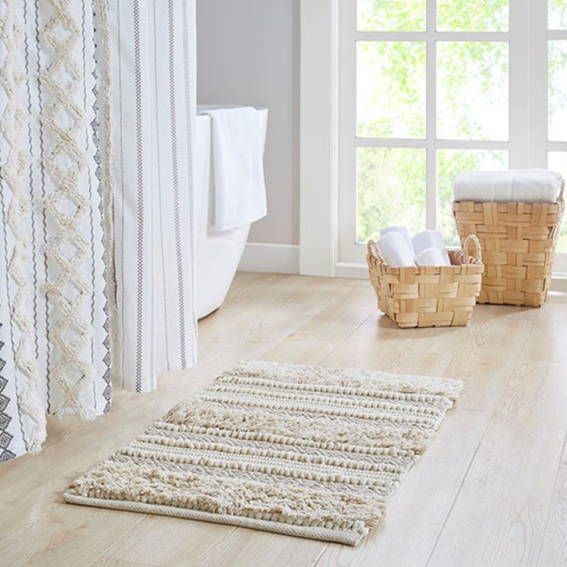 Woven Stripe Bath Mat, 58" L x 22" W, Multicolor