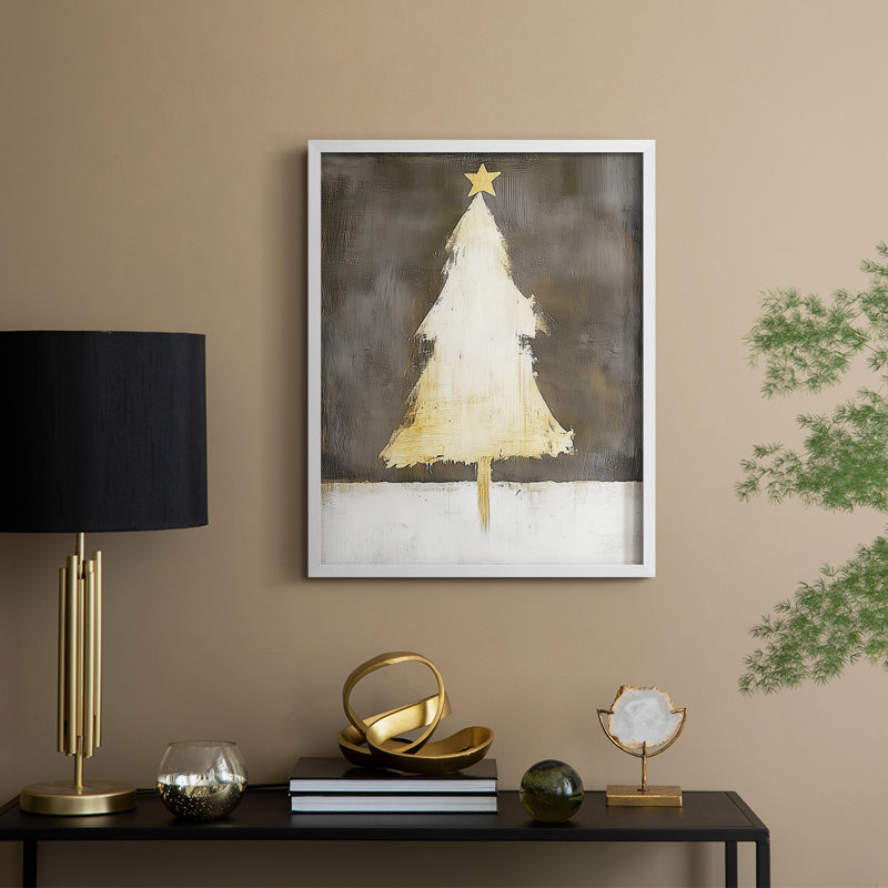Christmas Holiday Art DCCLXXIX Framed Print - Solid Wood, H 21 po x l 17 po, Blanc