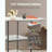 47 in Round Dining Table Wood Kitchen Table for 4-6 Person Grey (Only Table)