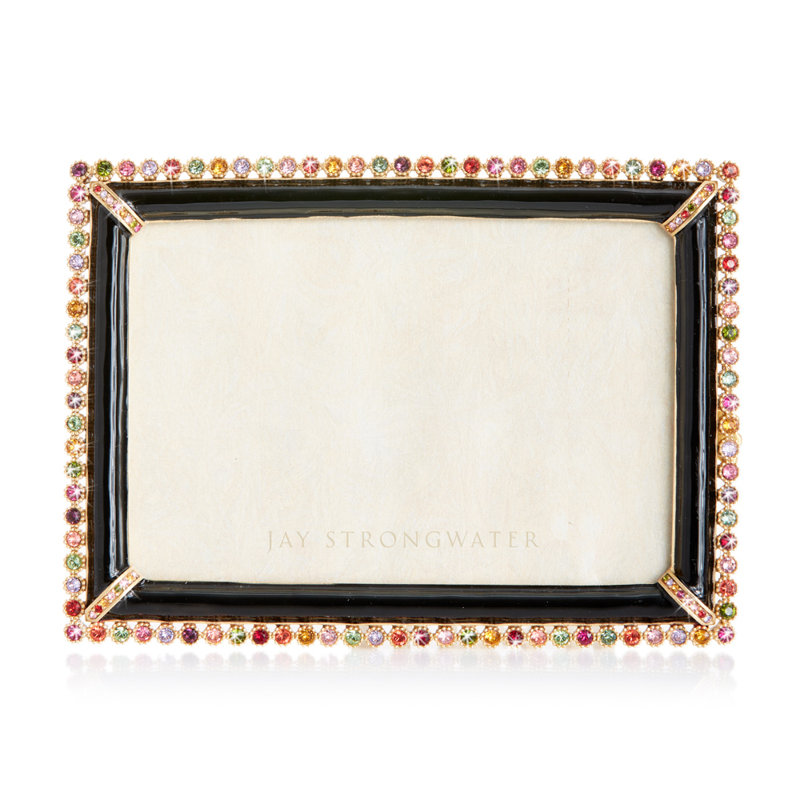 Metal Picture Frame, Gold/Pink/Black, 5" x 7"