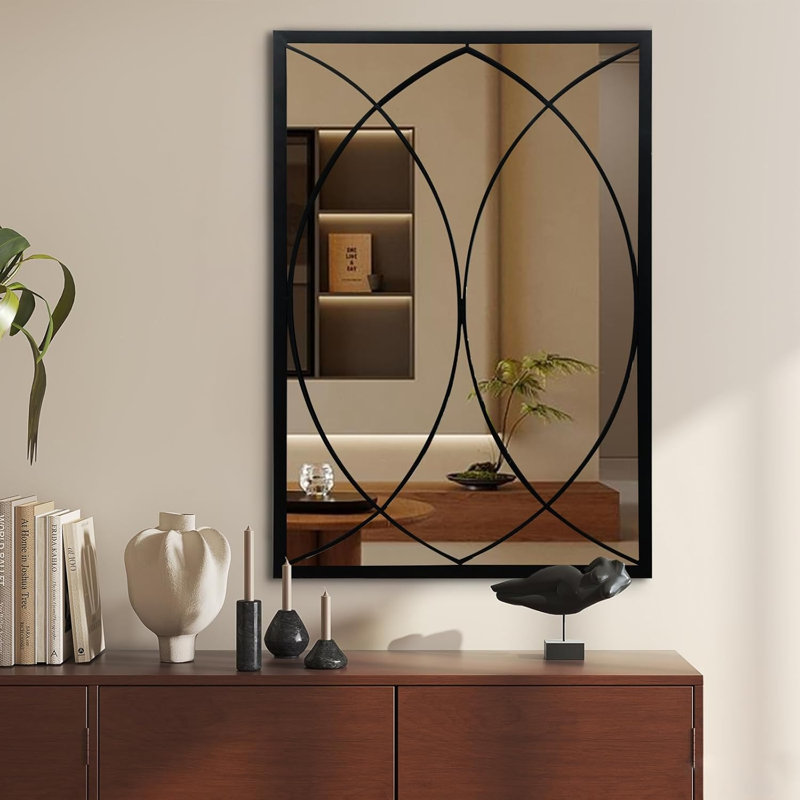 Black Rectangular Wall Mirror