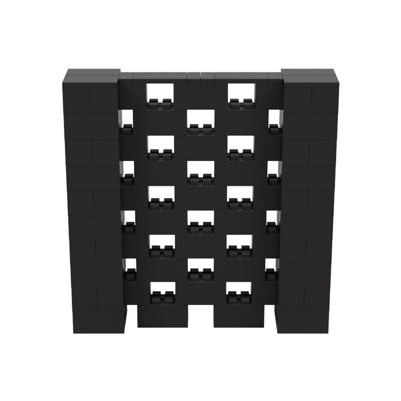 Ensemble mural Everblock, Noir, H 60 po x l 60 po x P 12 po