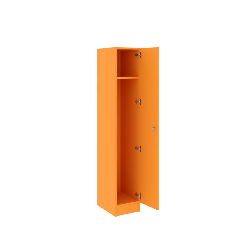 Armoire de vestibule de classe simple à un compartiment avec porte, Palmeraie orange