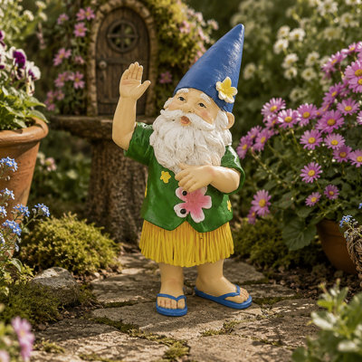 Hawaiian Garden Gnome Dancing