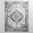Non-Slip Floral Machine Washable Vintage Area Rug in Grey/Cream-1620882950